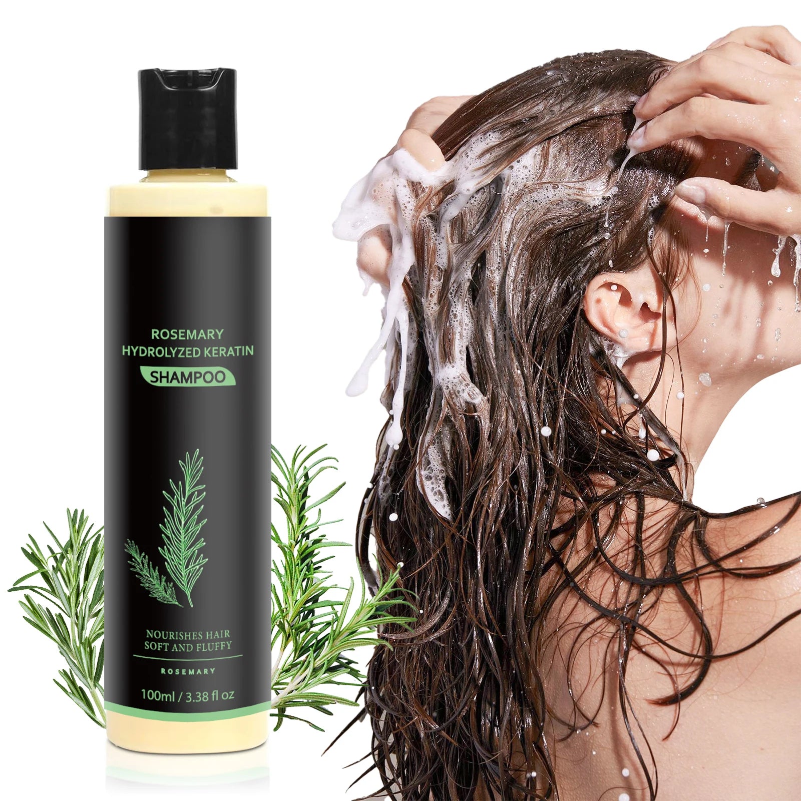 Rosemary Anti Baldness Hair Regrowth Deep Nourishing Repair Split Ends Hair Soothing Scalp Anti Dandruff  Hair Growth Shampoo