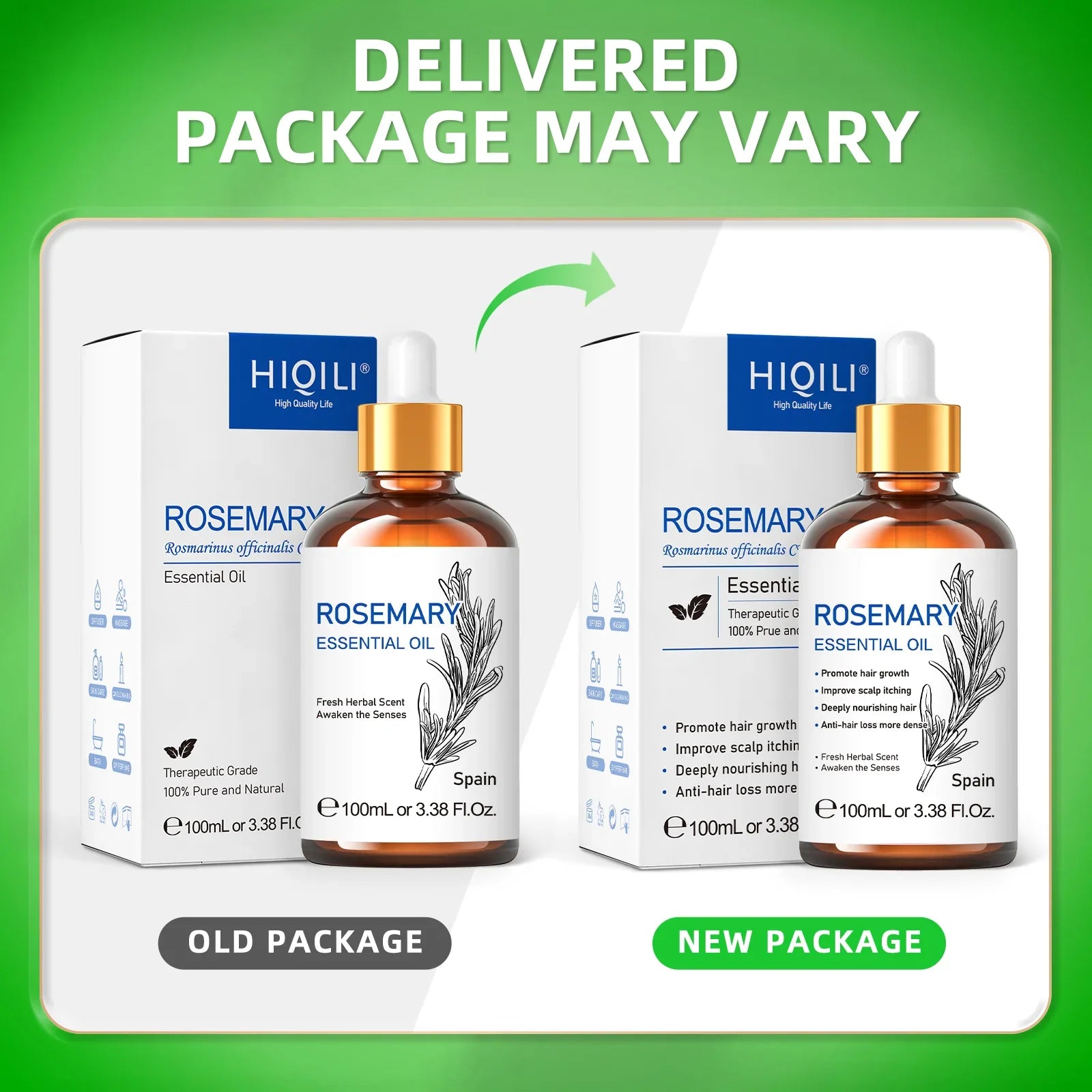 Pure Herbal Essential Oil Blend for Hair, Skin & Wellness Rosemary, Jasmine, Lavender & Mint