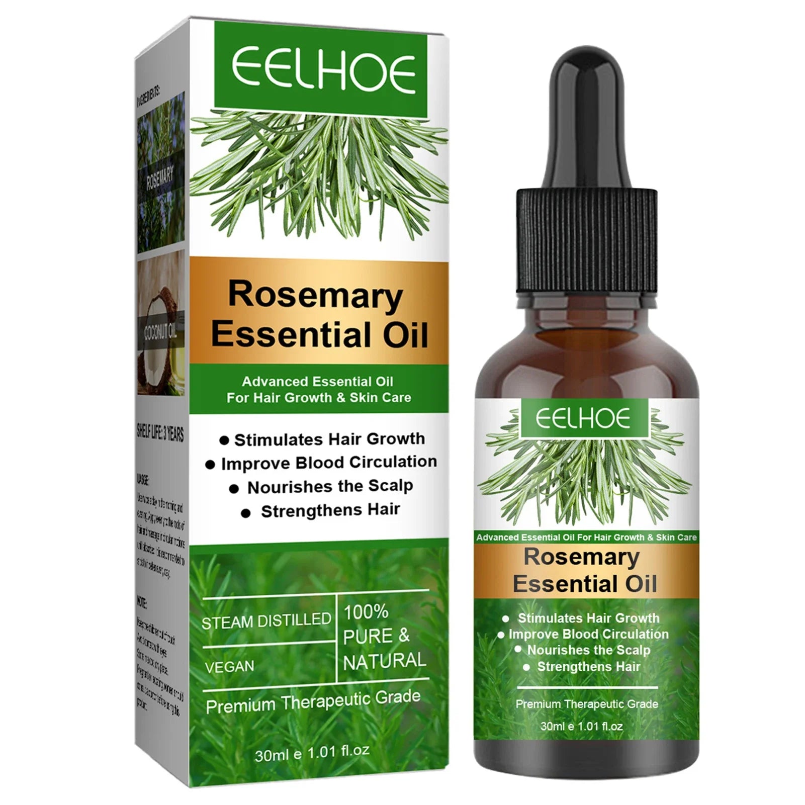Rosemary Essential Oil Hair Growth Oils Pure Natural 30ML Hair Essential Oils For Nourish Shiny Hair Healthy